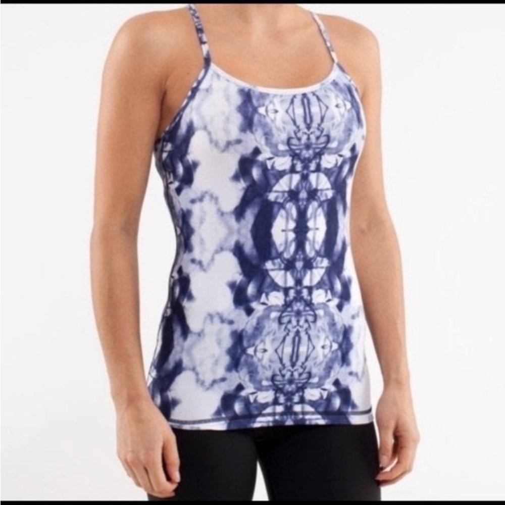 Lululemon Power Y Tank Ink Blot Size 6